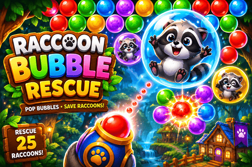 Raccoon Bubble Rescue thumbnail